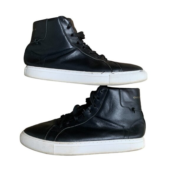 Rare Givenchy Codification Leather High Top Shoes Size 12 - Picture 2 of 16